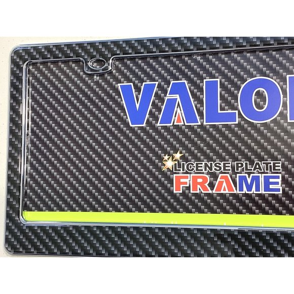 Valor Auto Car License Plate Frame Metal Black Gray Design Standard - Picture 5 of 5